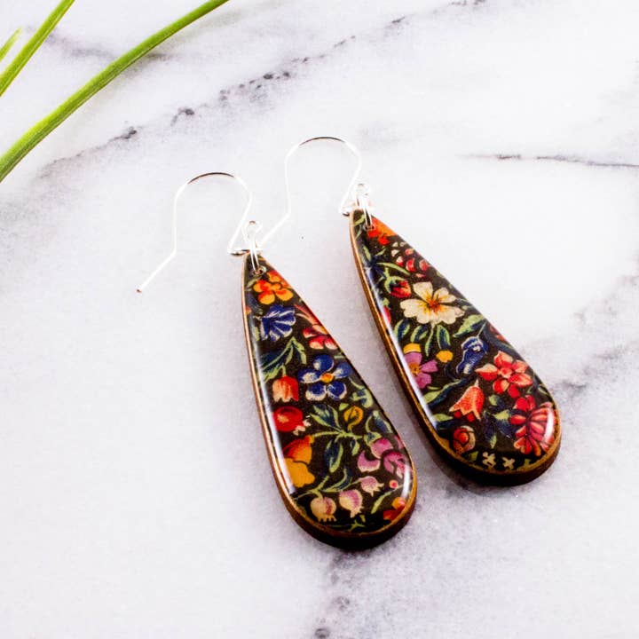 Dark Meadow Teardrop Earrings for wholesale by No Man's Land