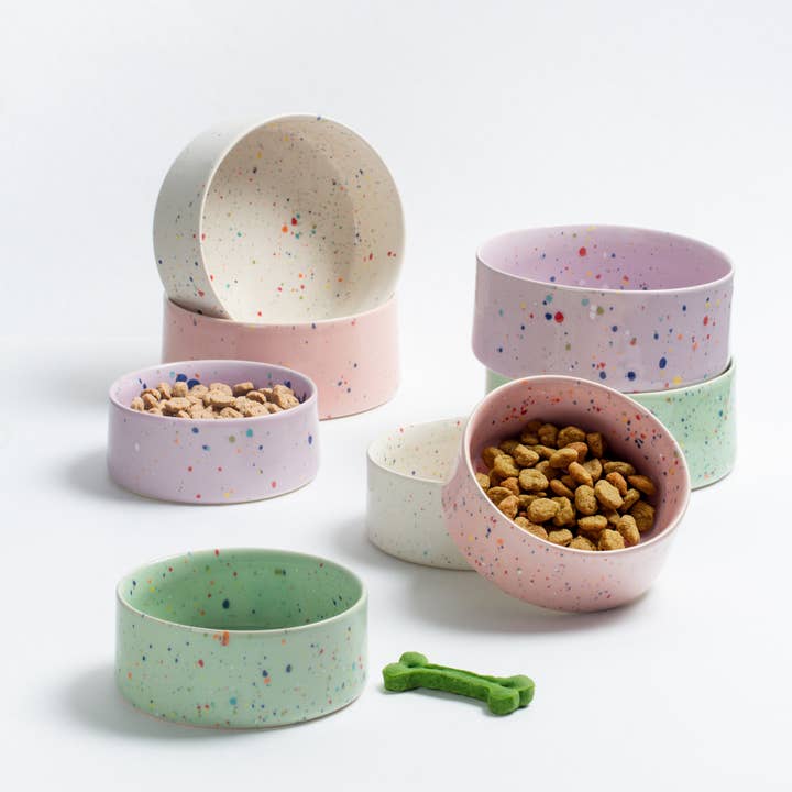 Egg Back Home - Wholesale Pet Bowl - Cat/Dog - New Party Pet Bowl 16,5cm Set 2 White