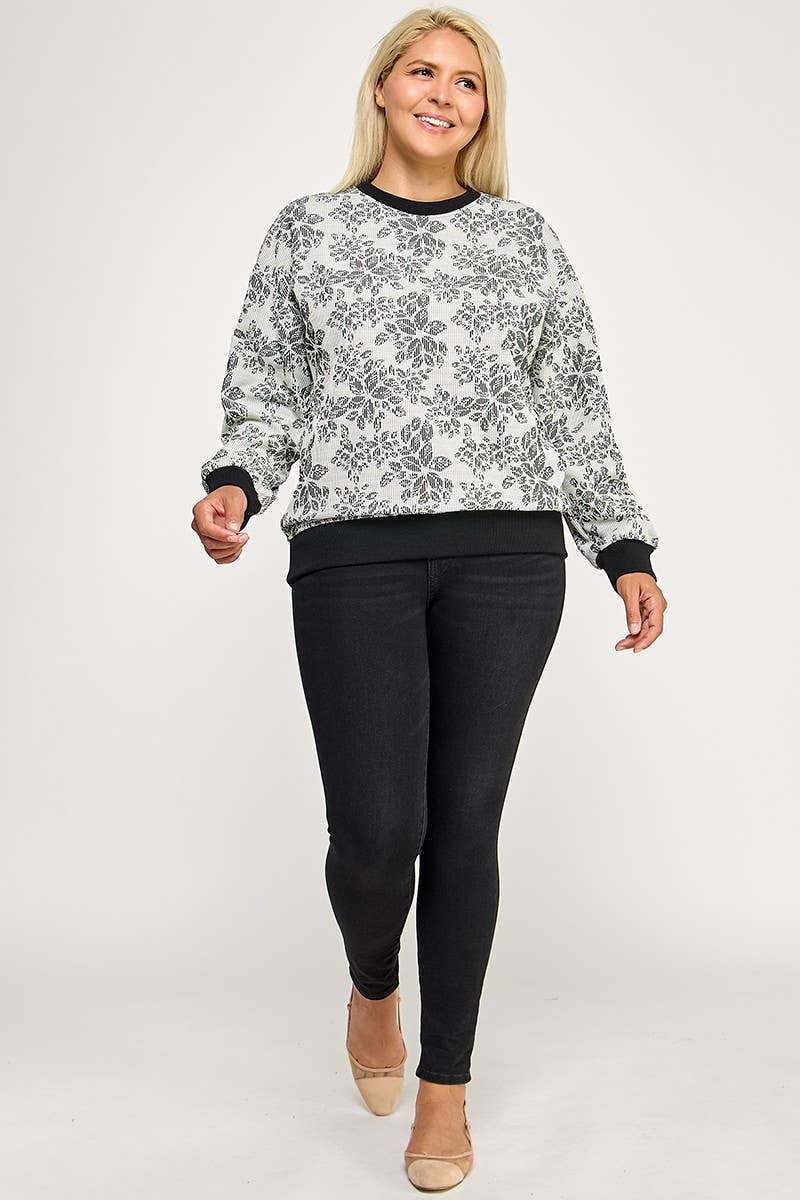 Vanilla Monkey - Wholesale Knit Top - Women's - Plus Long Sleeve Sweater Top4