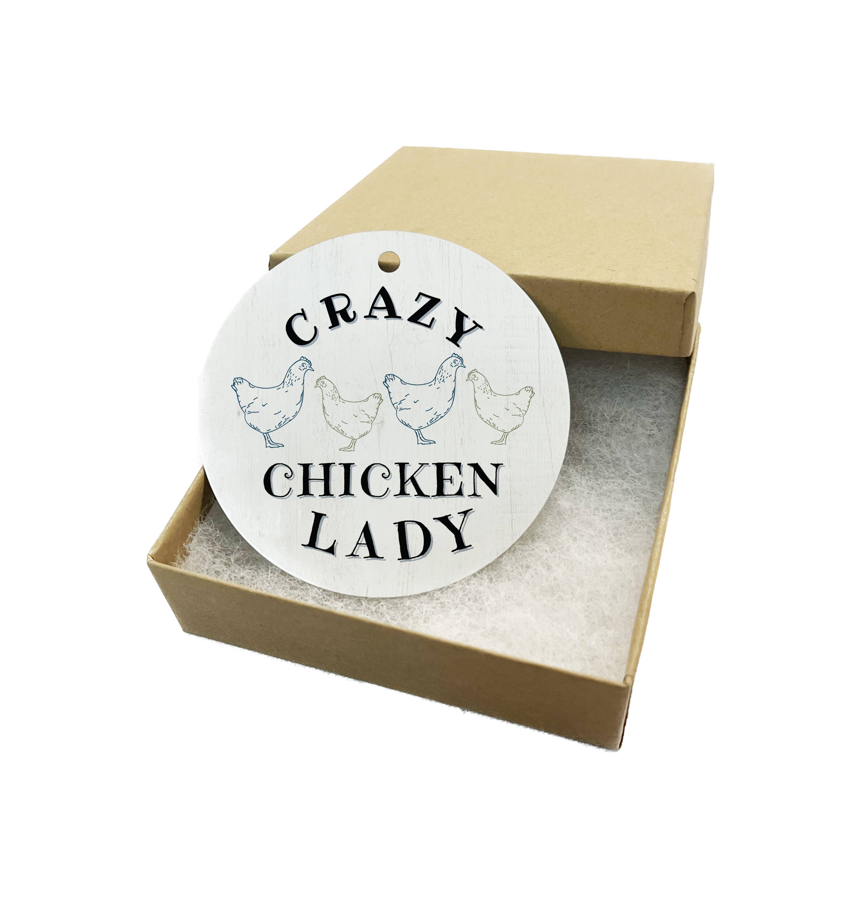 Canary Road - Vente Objets de décoration - Décoration en métal Crazy Chicken Lady, décoration d'intérieur pour la ferme de vacances0