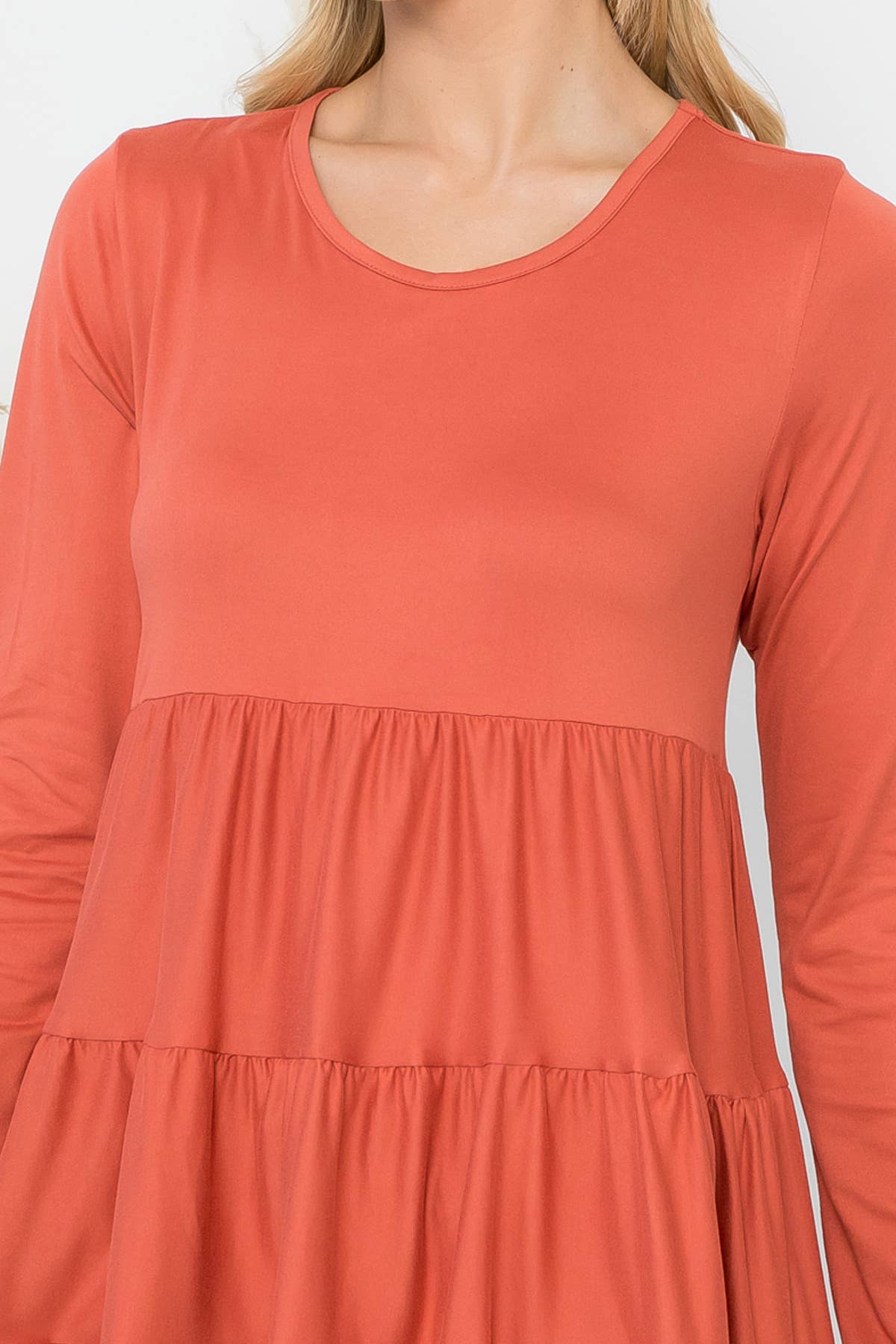 You & Me - Wholesale Tuniek - Dames - YMT20005V-STEVIGE GELAAGDE TOP MET LANGE MOUWEN14