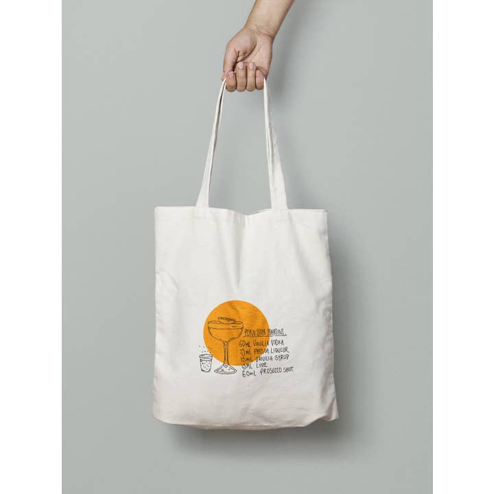 Sac cabas illustré de barman cocktail martini star de la pornographie pour la vente par Truzn