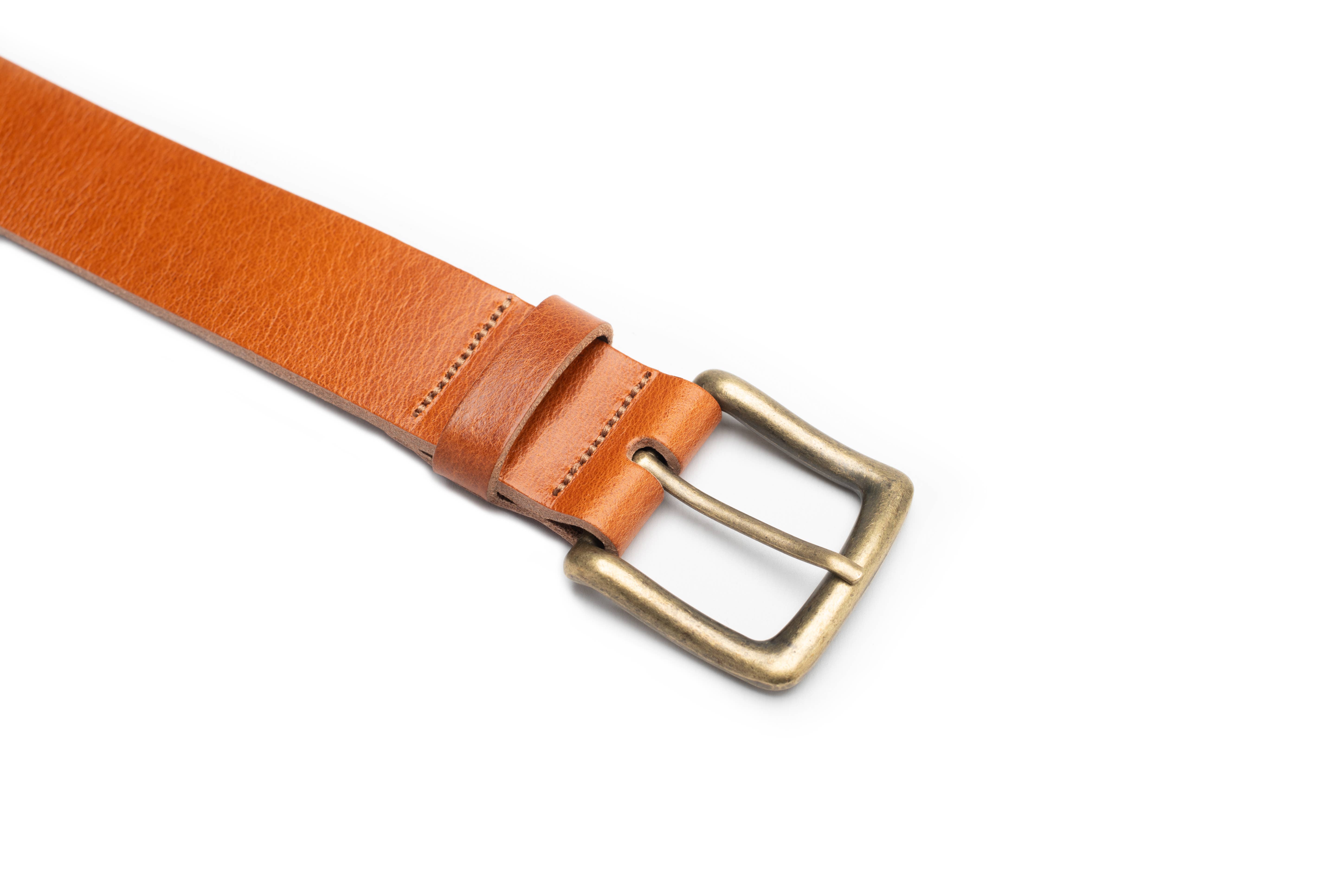 Leathergraft – wholesale Belt – Unisex – Men's full grain leather belt with antique brass buckle11