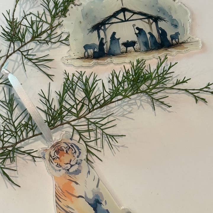 Acryl-Tiger-Ornament für den Großhandel von Buttongirl99