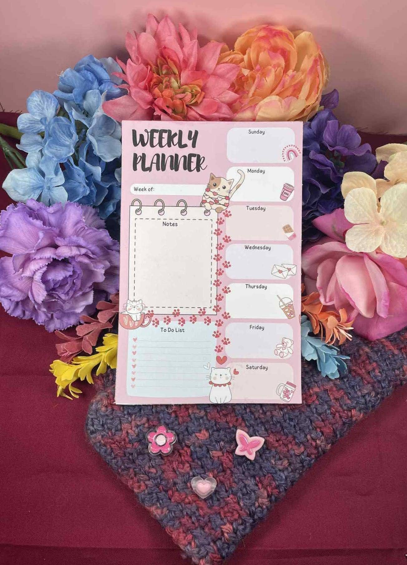 Autumnmist Boutique - Wholesale Planner - Sweetheart Cats Daily Planner Notepad 5.5" x 8.5"1
