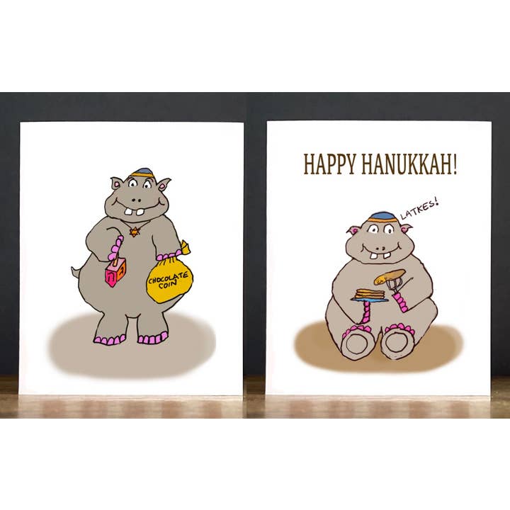 Hanukkah: Hanukkah Hippo for wholesale by Cards by Charlot