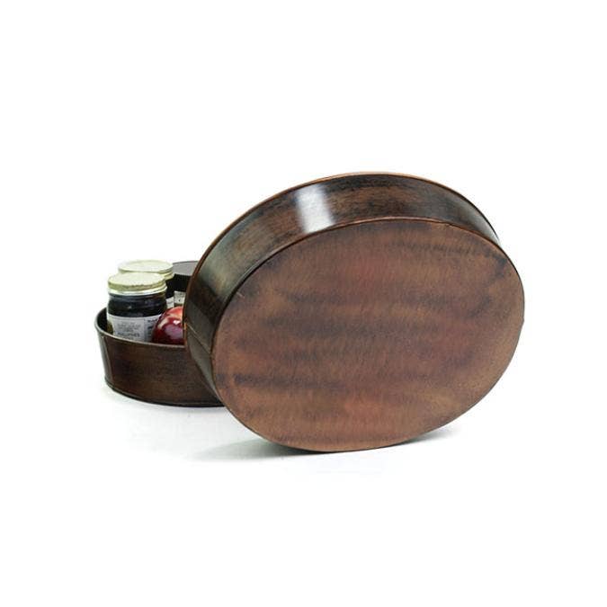 Buhi Imports - Wholesale Decorative tray - 12 inch Brown Oval Tray1