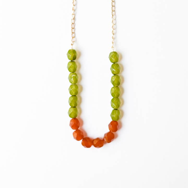 Nest Pretty Things - Wholesale Beaded/Pearl Necklace - Two-Tone Glass Bead Necklace on 24K Gold Chain- 12 colors13