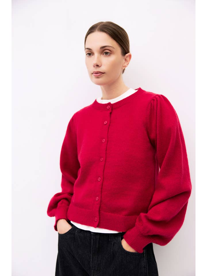 MOD REF - Wholesale Cardigan - Women's - The Sola Cardigan | Puff Sleeve Cardigan3