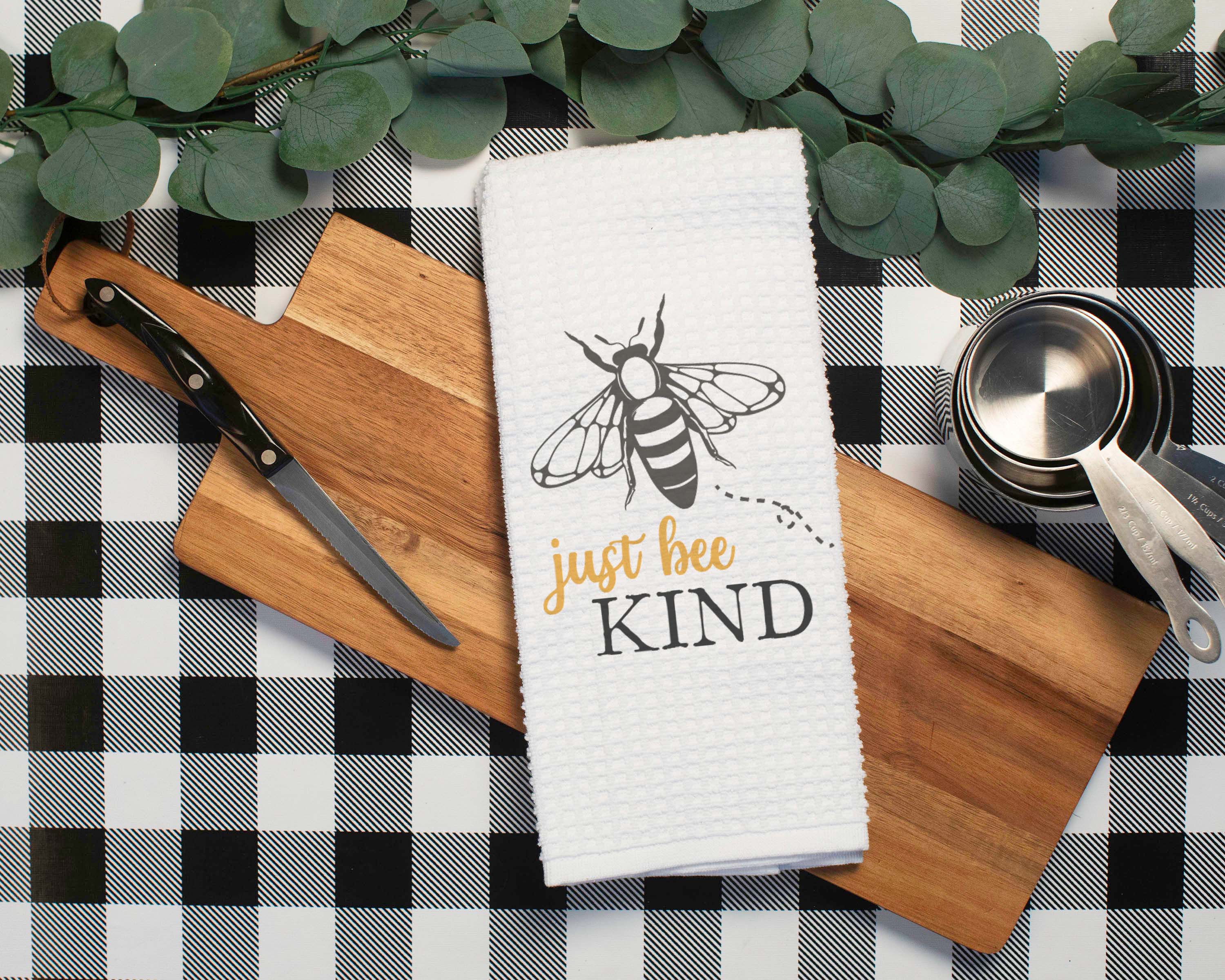 Canary Road - Wholesale Tea Towel - Just Bee Kind Kitchen Towel, Bumblebee Dish Towel, Tea Towel1