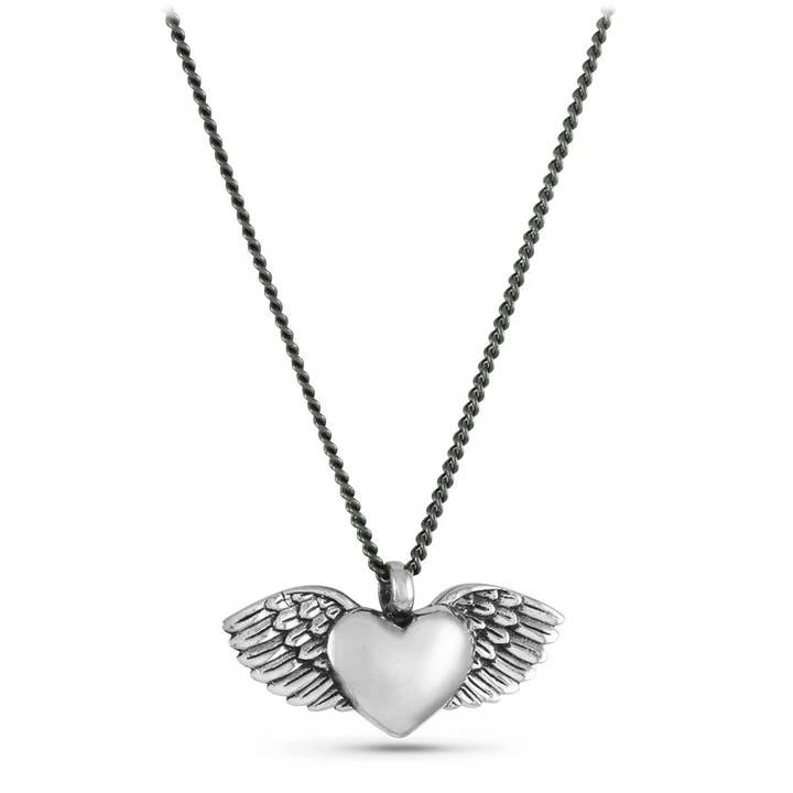 Flying Heart Necklace - Silver for wholesale by Lost Apostle