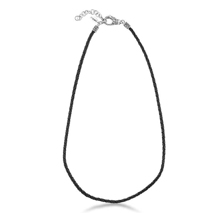 SS 18" Brown Leather Cord With Extender for wholesale by Eli Pebble