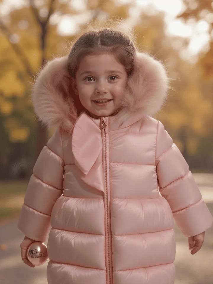 ENCHANTED RUFFLE TODDLER GIRLS WINTER COAT for wholesale by Little-Betty