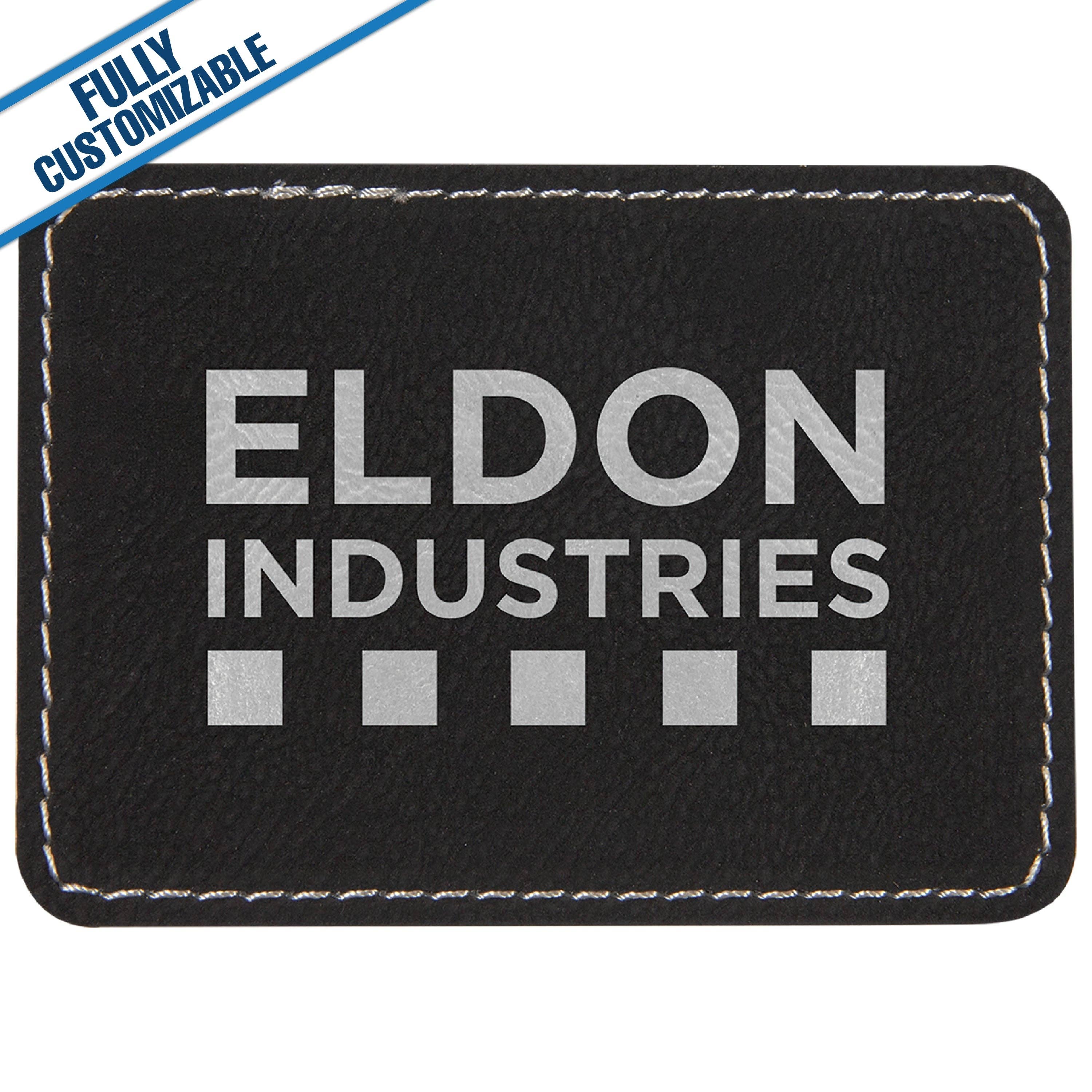 GiftWorksPlus - Wholesale Patch - Engraved Leatherette Rectangle Patch - Fully Customizable6