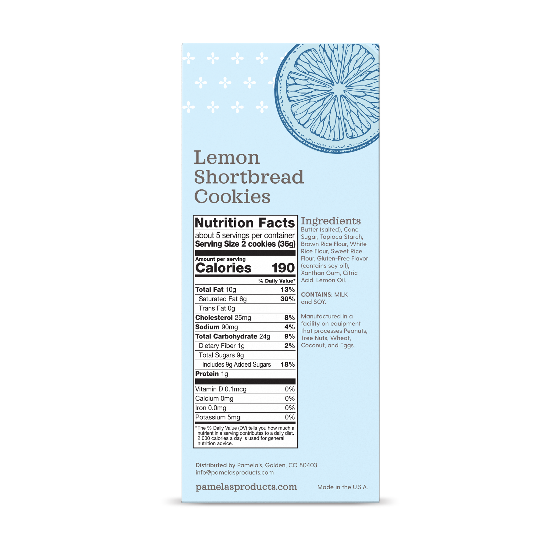 Ancient Harvest and Pamela's - Wholesale Cookie - Pamela's Lemon Shortbread Cookies, 6.25 oz2