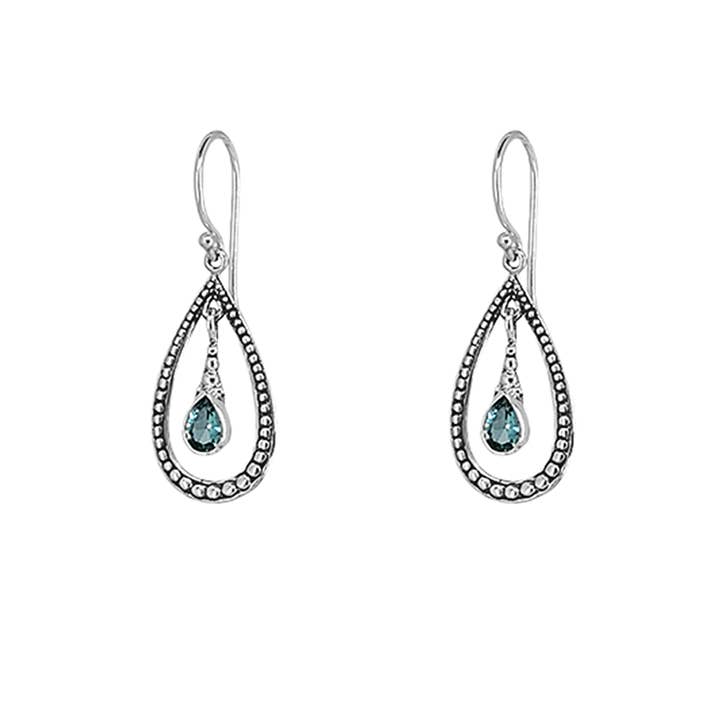 Zweiteiliges Sterling-Silber- und Grüner-Turmalin-Dangle für den Großhandel von SITA