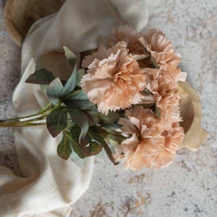 16.5" BEIGE CARNATION BUSH for wholesale by Ragon House