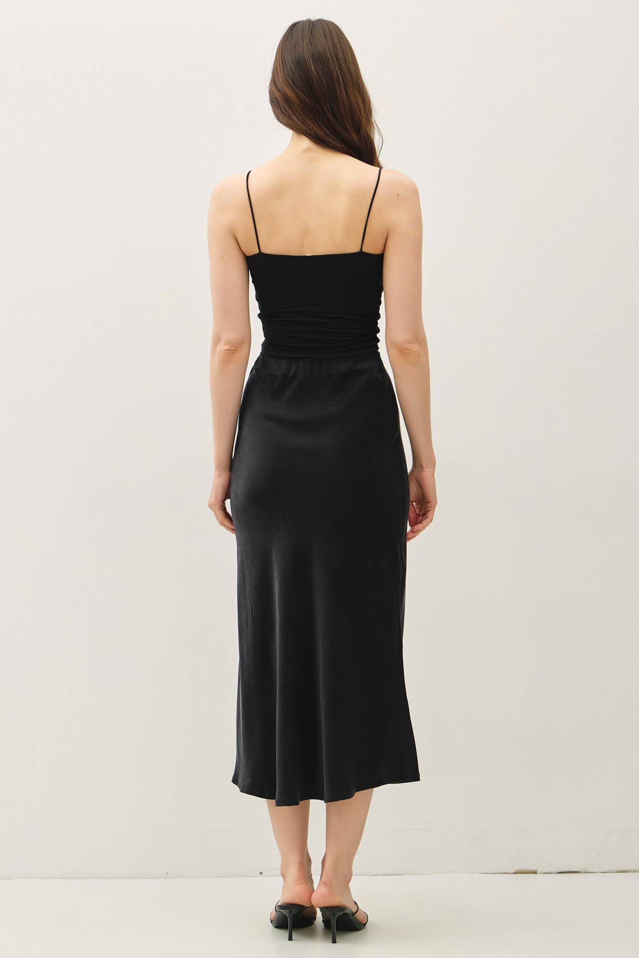 Be Cool - Vente Jupe – femme - JUPE MIDI EN SUÉDINE AVEC TAILLE ÉLASTIQUE8