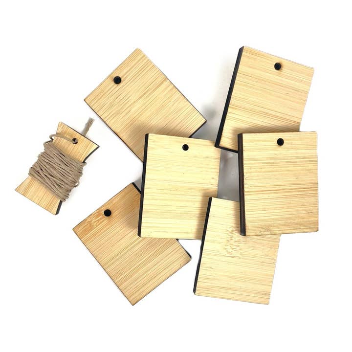 Étiquettes de plantes en bambou - Rectangle 2,5" pour la vente par Floratrel