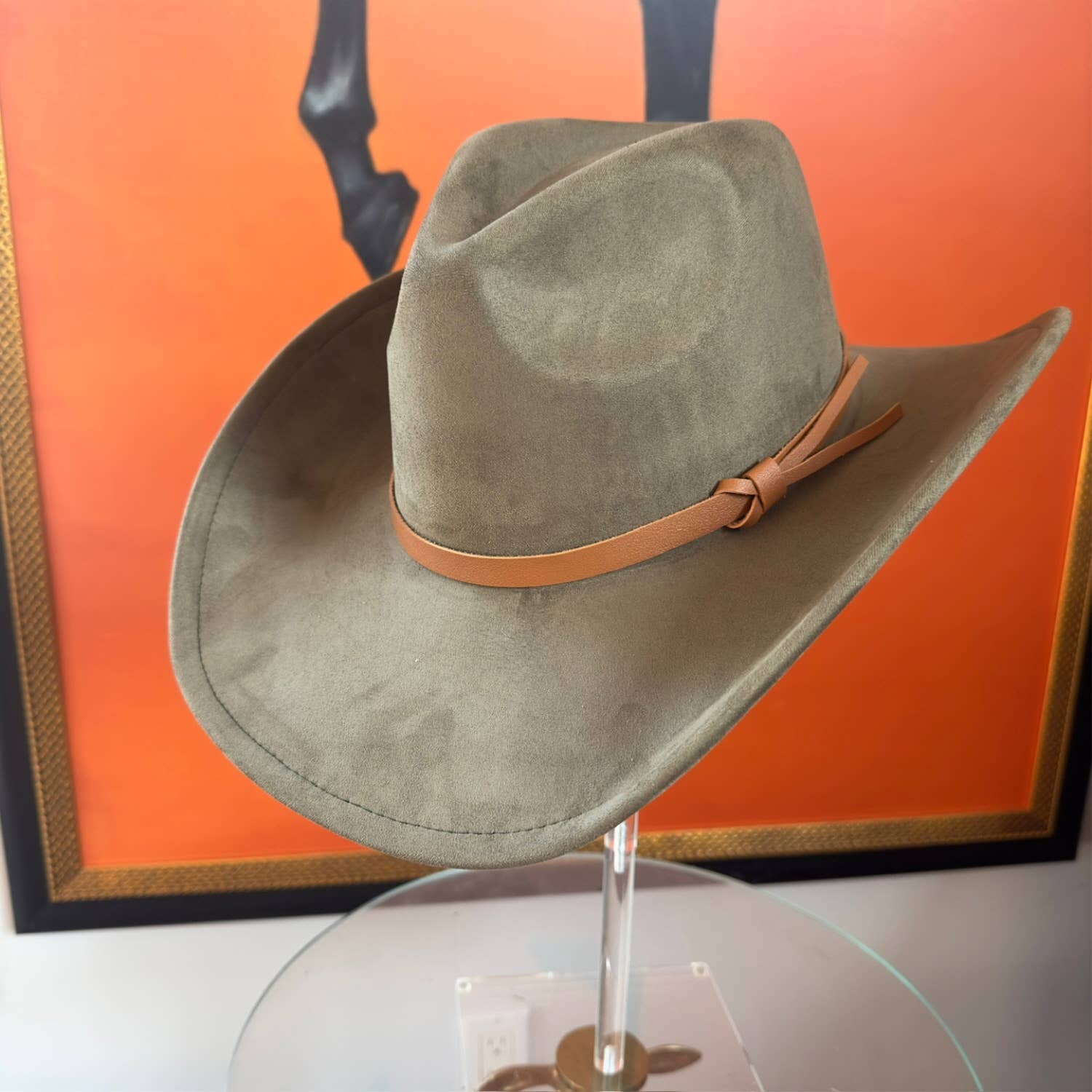 One and Only Accessories - Wholesale Cowboy Hat - Women's - Best sller Fashion Vegan suede cattleman cowboy hat  (Copy)5