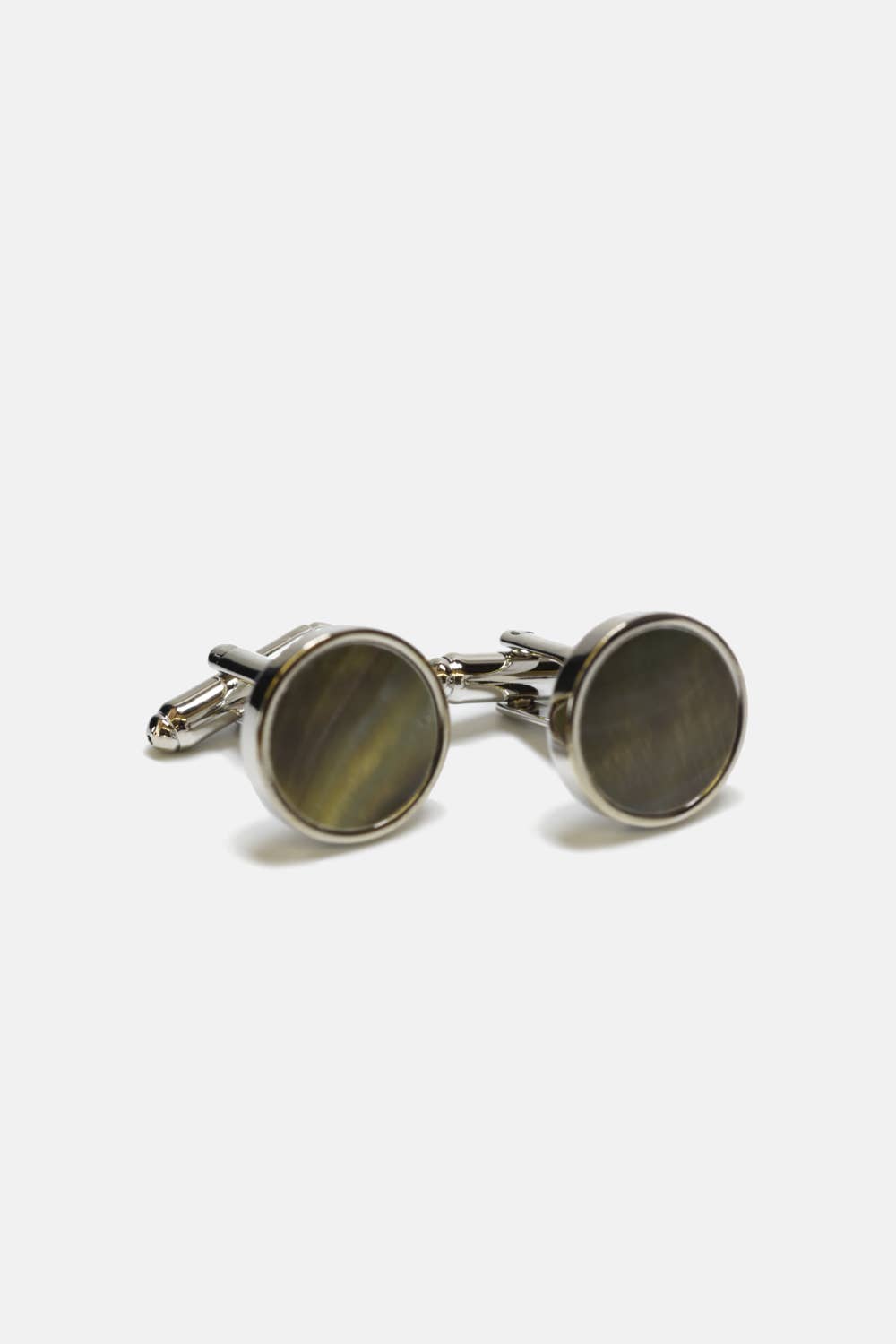Steel Black Pearl Cufflinks for wholesale on Faire