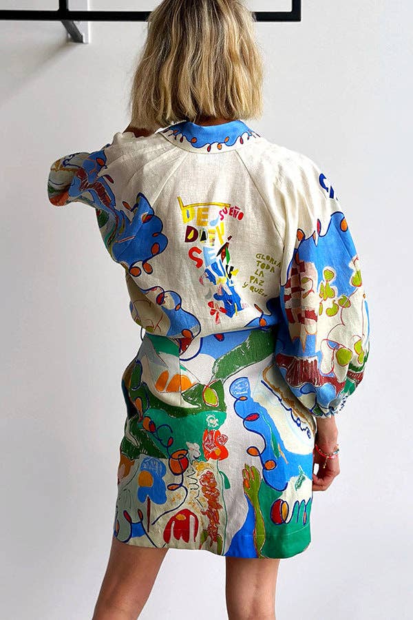 Som vist 2025 Ny hørkjole med tryk – chic og afslappet stil for engroshandel på Faire4