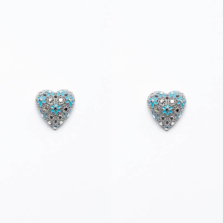 MINA MINA - Wholesale Stud/Post Earrings - "MINI DRAMA" SILVER EARRINGS9