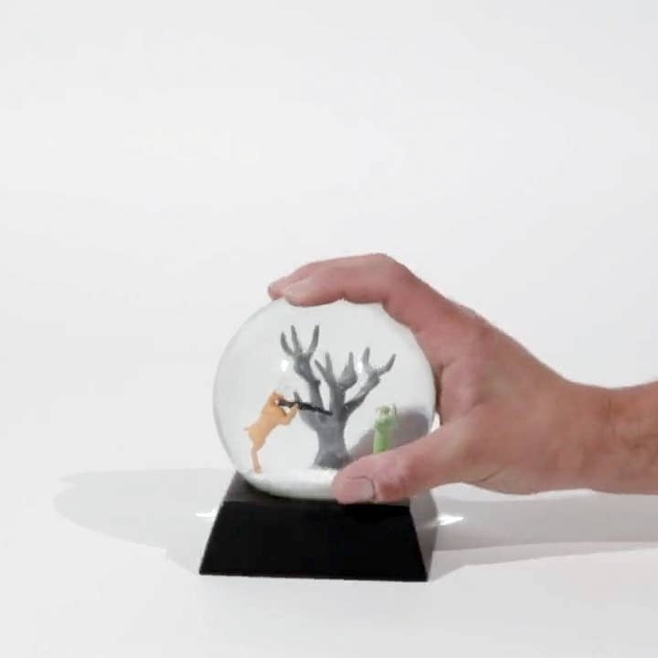 Demented Penguins - Wholesale Snow Globe - "Bambi's Revenge" Snow Globe Deer vs. Hunter Snowglobe3