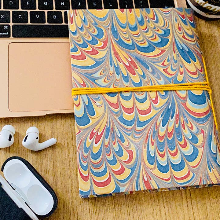 R K Handicrafts and Exporters - Vente Journal intime - Journal à couverture rigide avec impression marbrée Bahi3