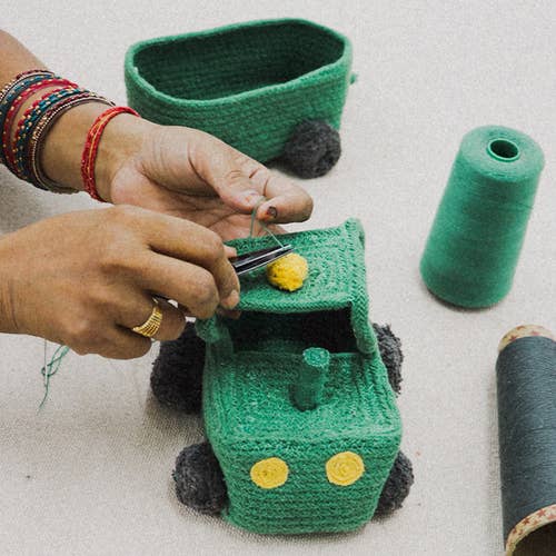 Lorena Canals - Wholesale Basket - Kids & Baby - Basket Tractor2