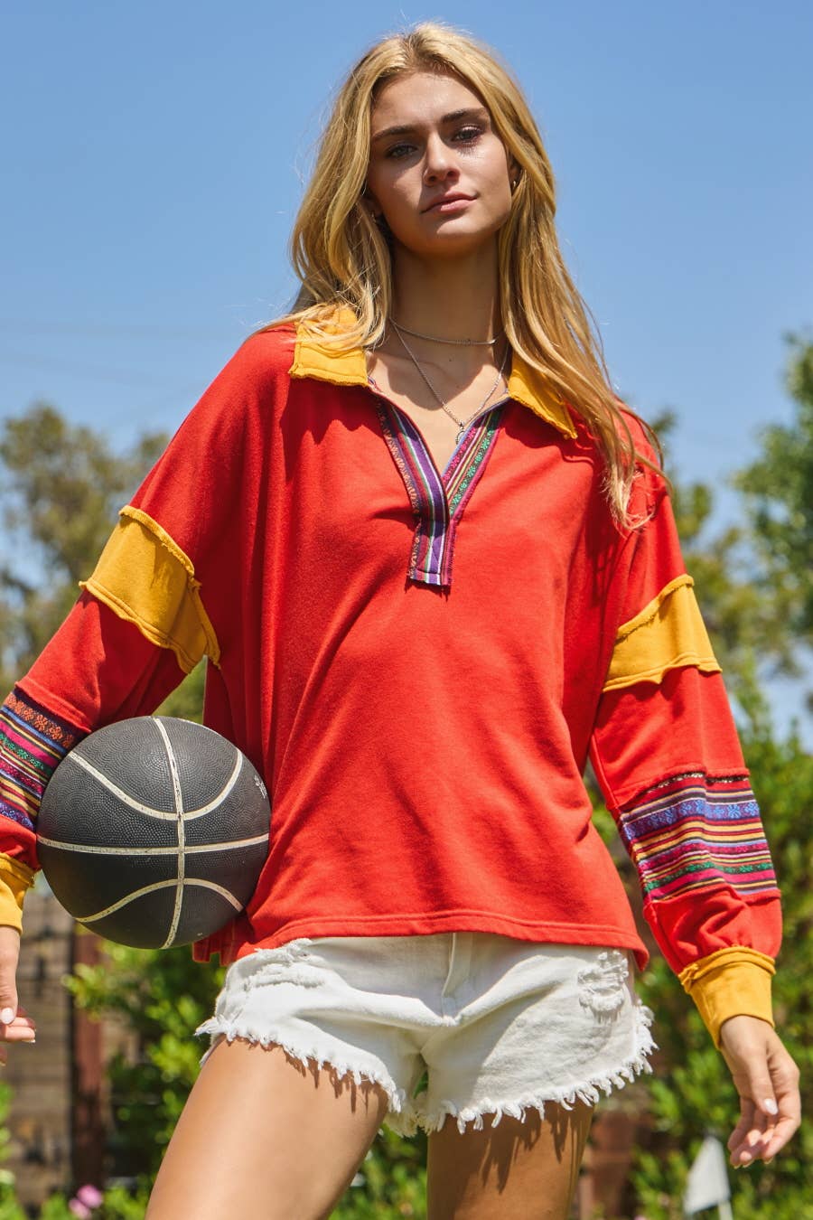 Oddi - Wholesale Sweatshirt - Women's - Contrast Mixed Fabric Sweatshirts