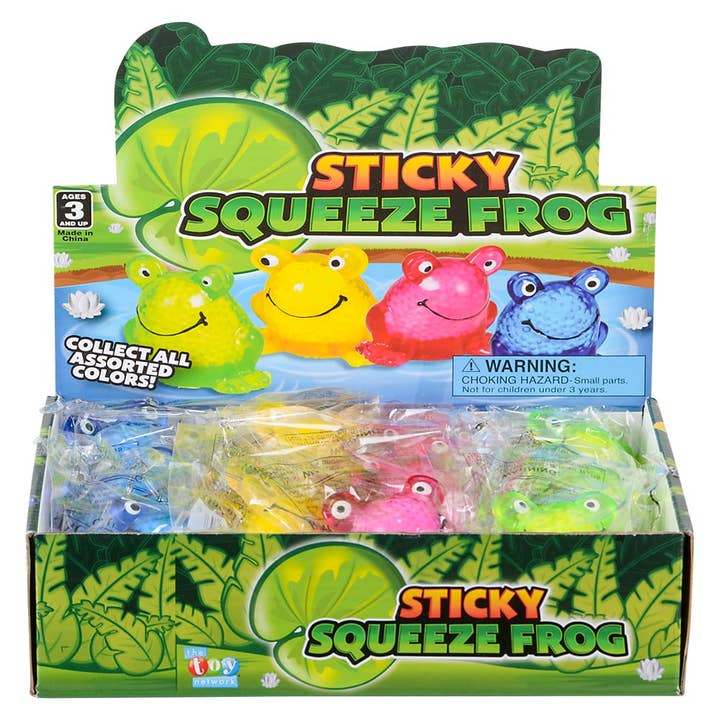 La Luna Bella - Toys - Wholesale Classic Toy - Kids - 2.5" SQUEEZE STICKY FROG LLB kids toys