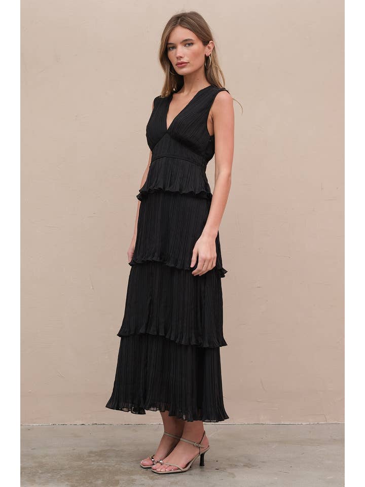 RAISONNEL - Vente Robe – femme - Robe à volants plissée - RD100610