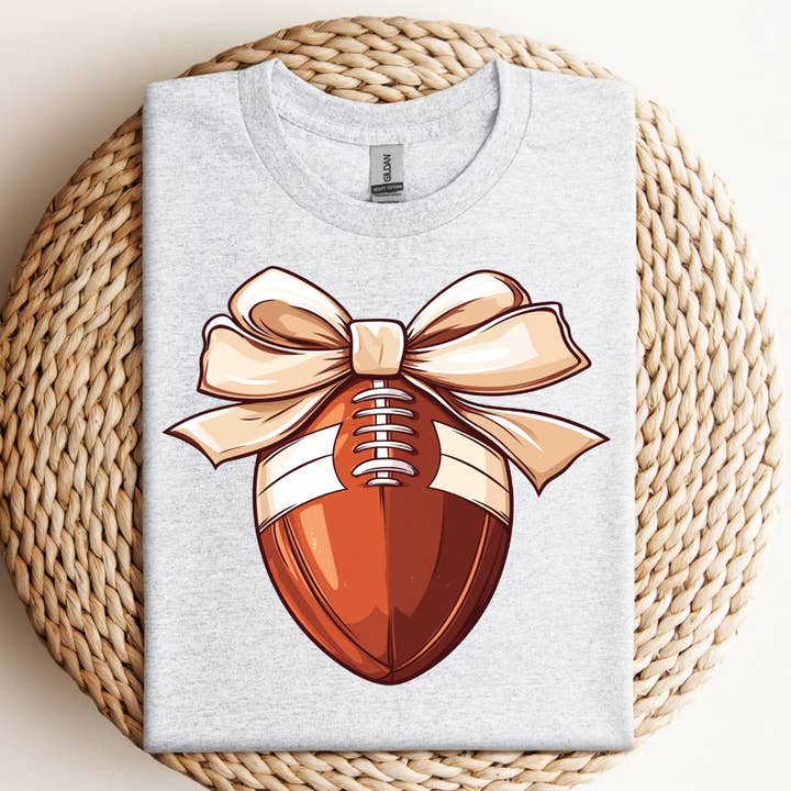 Football With Coquette Bow GameDay/Football Fall Tee for wholesale by Londas Tees and Tumblers