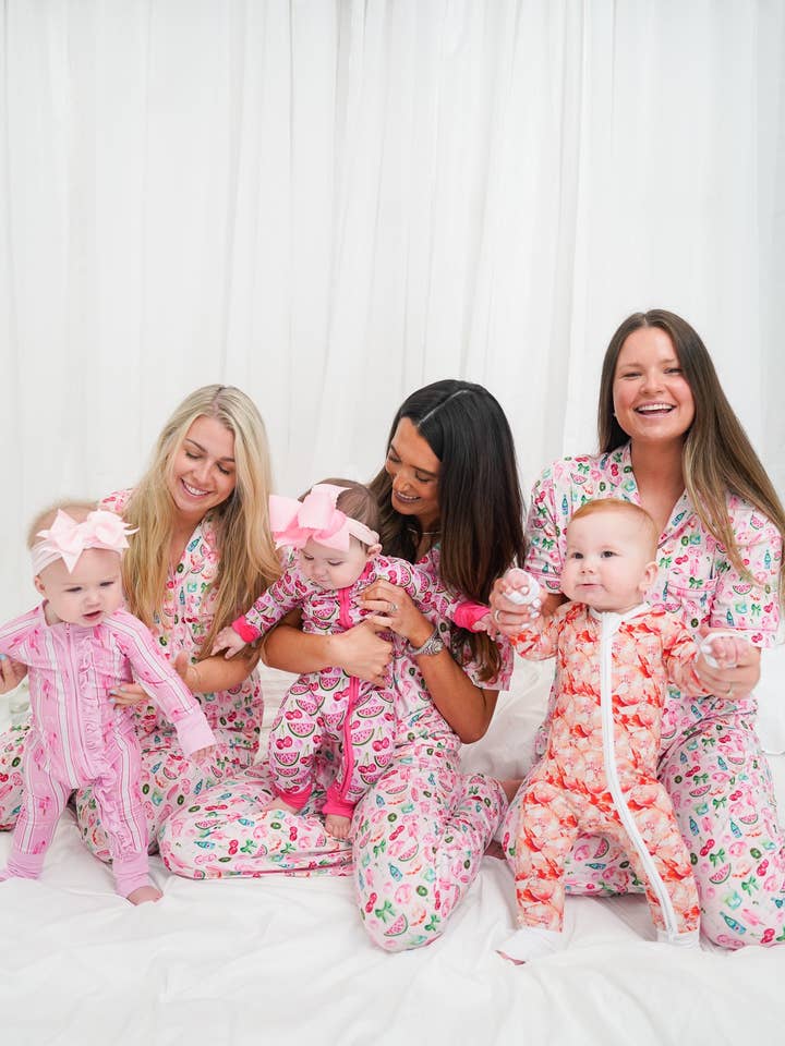 KENZKUSTOMZ - Wholesale Sleepwear Set - Women's - Pink Summer Spritz - Short Sleeve + Pant Pajama Set13