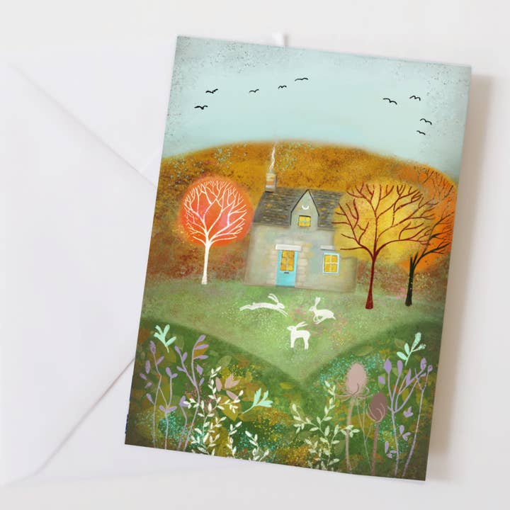 Glitter and Earth - Wholesale Season's Greetings Card - Hare home