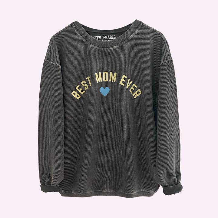 BÄSTA MAMMAN NÅGONSIN ♡ tryckt sweatshirt med snörning för wholesale av BFFS & BABES