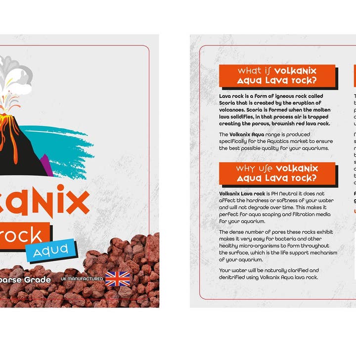 Wormganix Worm Castings - Wholesale Planting/potting soil - Volkanix Aqua 'Coarse ' Grade 8-32mm Lava Rock 1kg (1.75 Litre) Aquascaping Filter media3