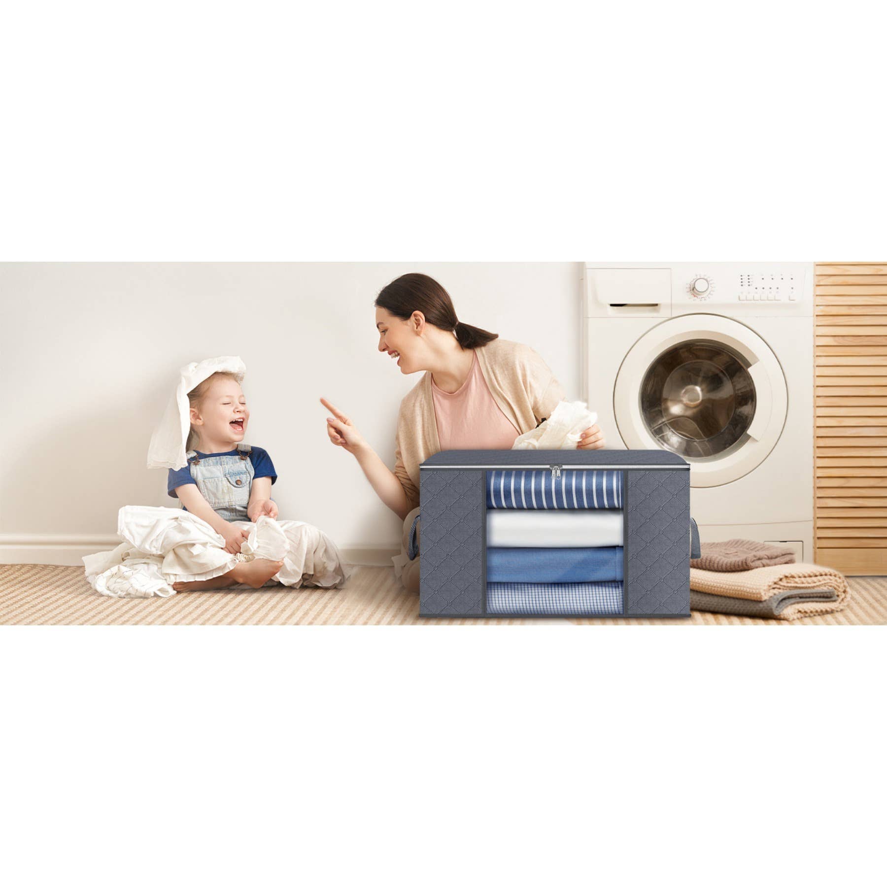 wandf - Wholesale Storage Bin - Horizontal Quilt Foldable Storage Bag-Non-Woven Storage Box26