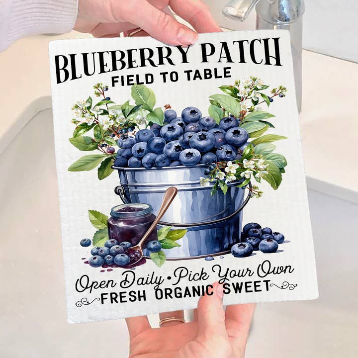 Blåbærmark Felt til Bord Svensk Opvaskeklud for engroshandel hos Avery Lane Gifts