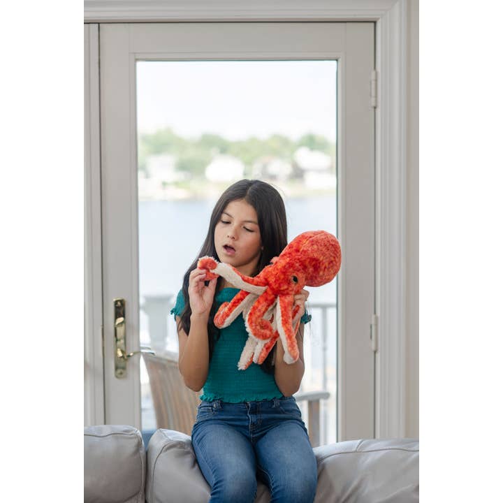 The Petting Zoo - Wholesale Stuffed/Plush Toy - Kids & Baby - 14" (35cm) Pacific Red Octopus