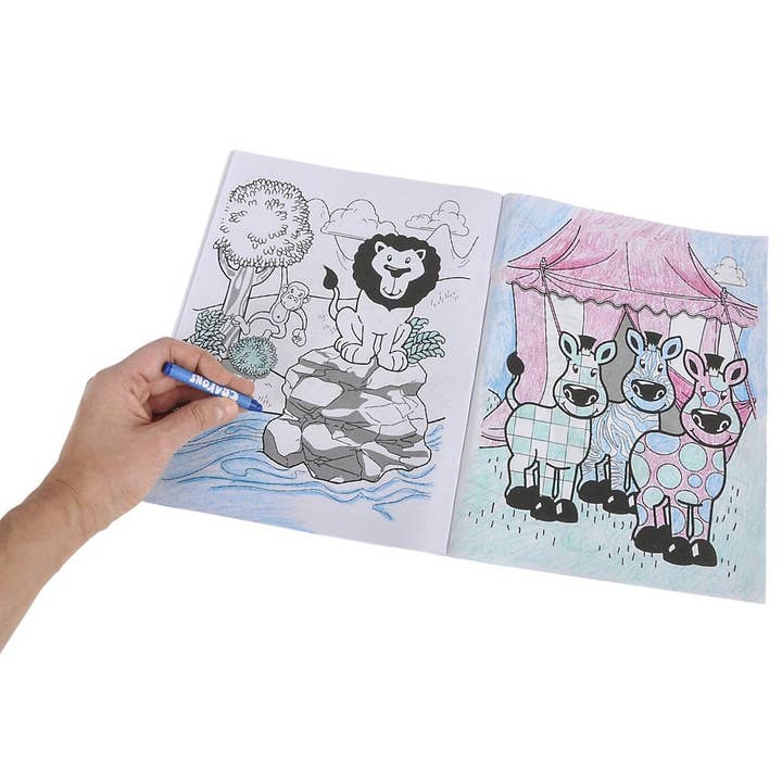 ZOO ANIMAL COLORING BOOK 9X11" (12PGS/BOOK) LLB kids toys for wholesale by La Luna Bella - Toys