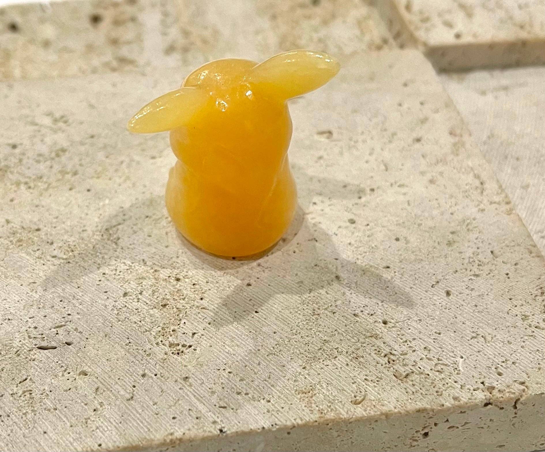 Reiju - Vente Figurine décorative - Nouvelle figurine Pikachu en jade jaune naturel sculpté à la main3