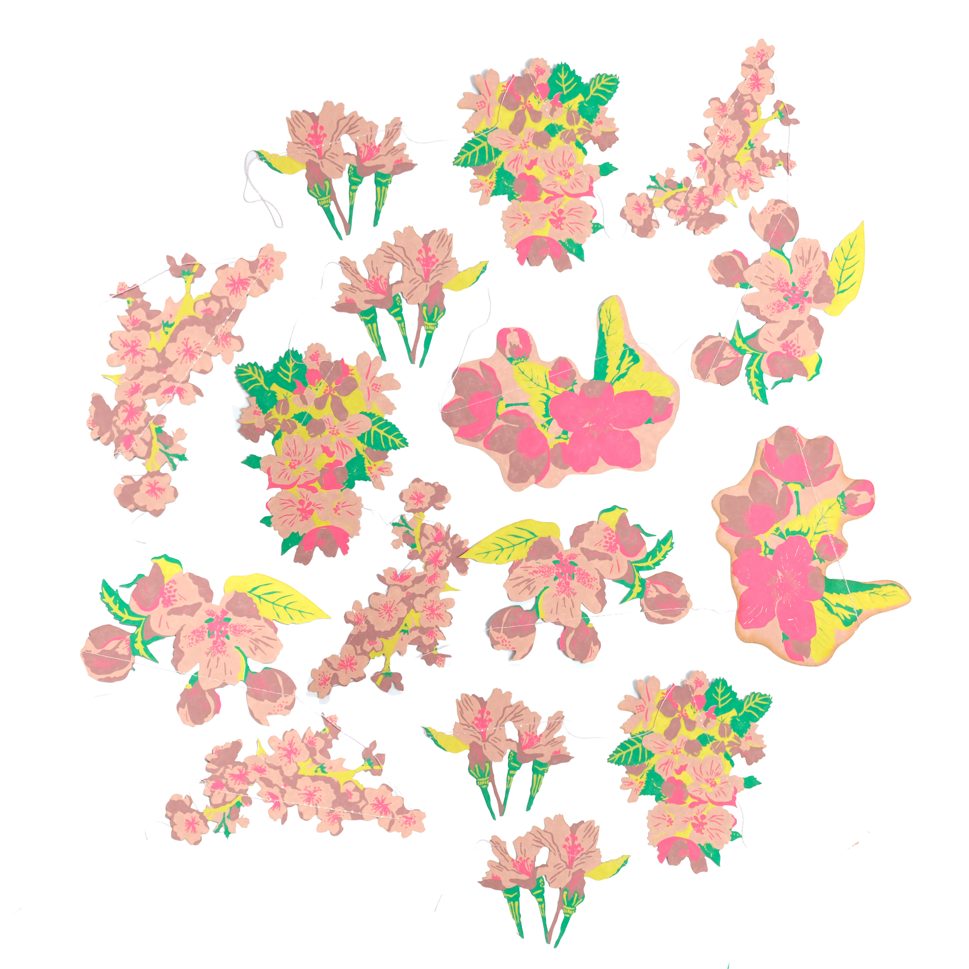 East End Press – wholesale Bunting/garland – Blossom Sewn Garland12