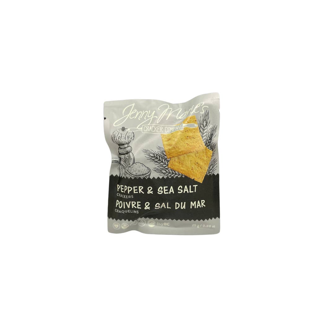 Jenny Marie's Cracker Company - Wholesale Crackers - Pepper & Sea Salt Snack Packs