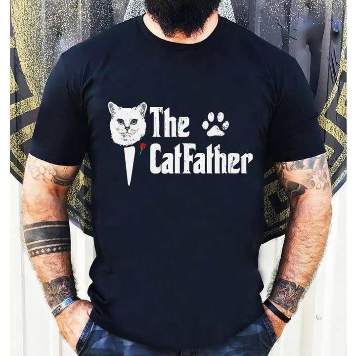 Black The Cat father Shirt, Cat Dad Shirt, Cat Dad Gift for wholesale on Faire1