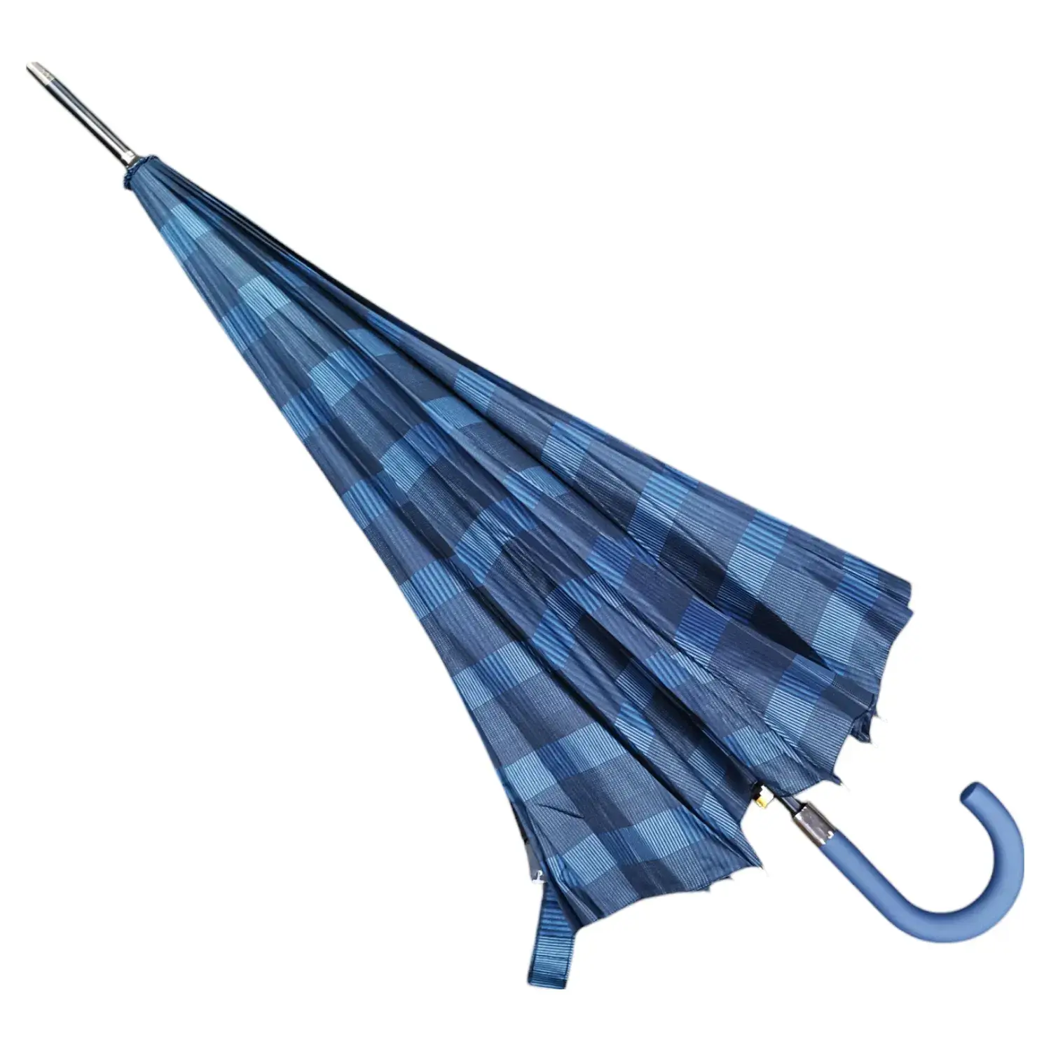 Superbia - Wholesale Umbrella - Men's - Large Auto Opening 16 ribs Checked Print Long Stick Umbrella2