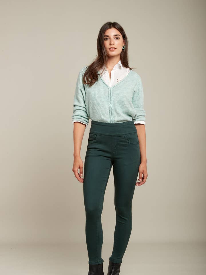 Toxik3 pantalon jean jogg super stretch taille haute à enfiler for wholesale by Toxik3