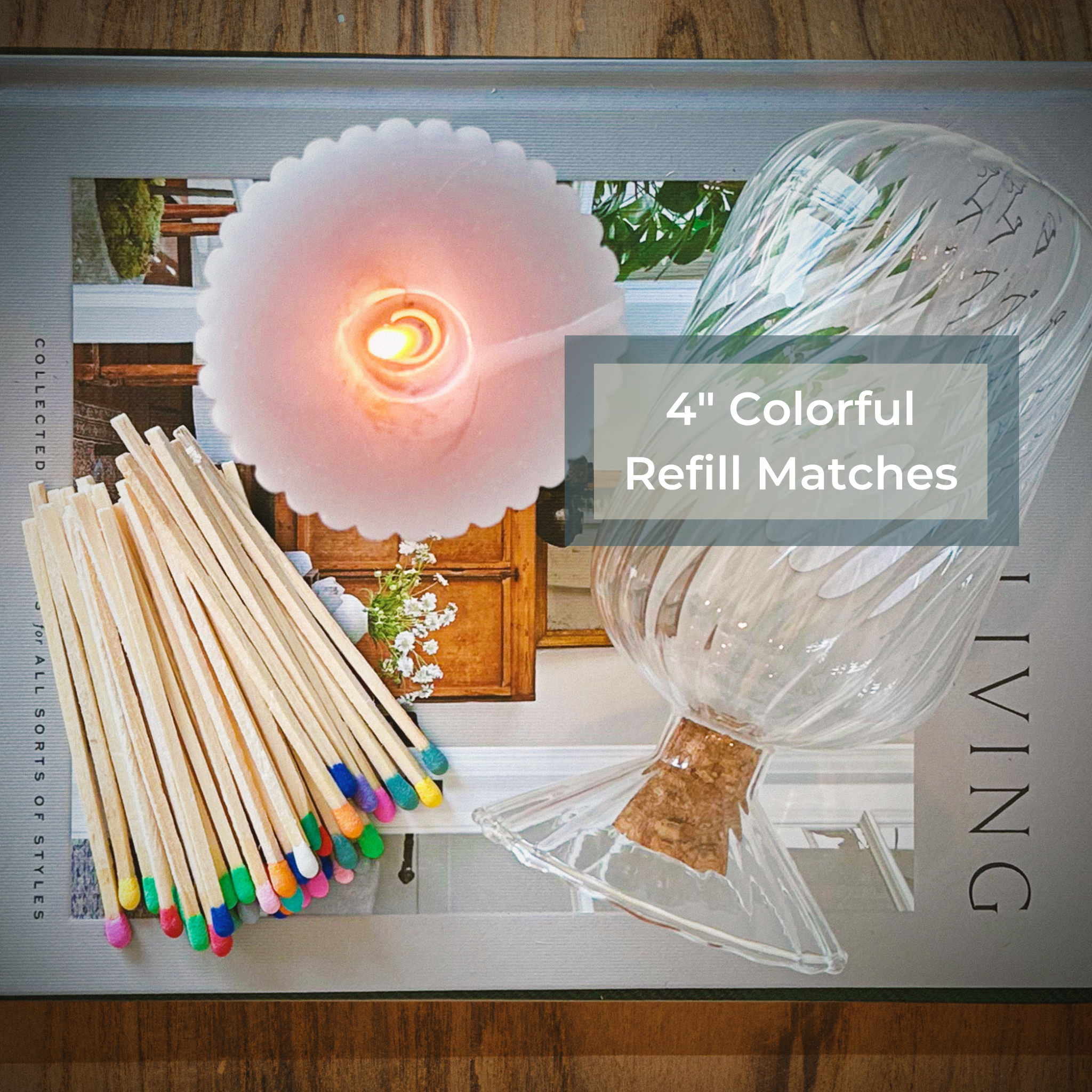 Thankful Greetings - Wholesale Matches - 4" Refill Matches - Colors of Your Choice + Striker Stickers27