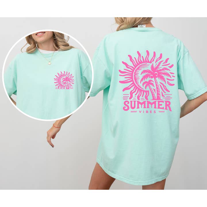 Summer Vibes, Beach Please, Sunset, Hot Girl Summer Shirt for wholesale by Refinery Number One LLC